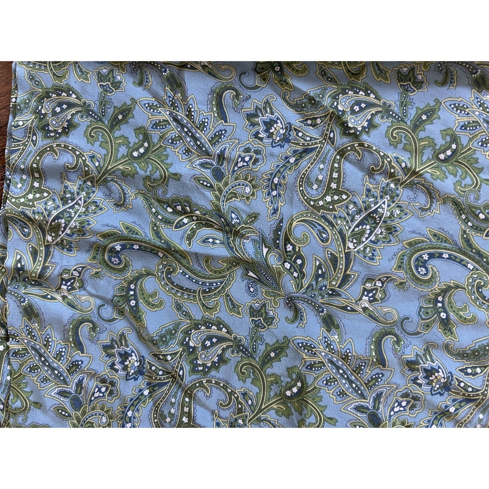 Brooks Brothers 100% Silk Skirt Midi Paisley Fairy Grunge Green Blue Resort 6 - Picture 2 of 7